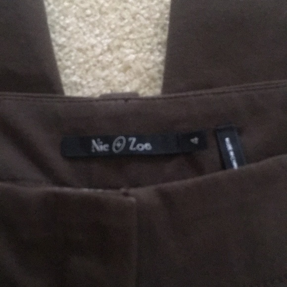 Nie+Zoe crop pant in chocolate - Picture 2 of 2